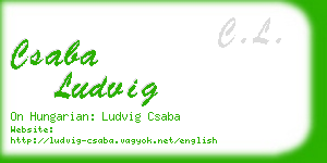 csaba ludvig business card
